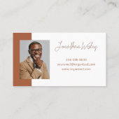 Professionele Organisator Burnt Sinaasappel Visite Visitekaartje (Achterkant)