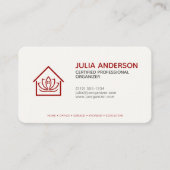 Professionele Organisator Crimson Red Visitekaartje (Voorkant)