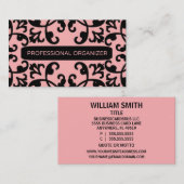 Professionele Organisator Damask Visitekaartje (Voorkant / Achterkant)