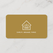 Professionele Organisator Gold Visitekaartje (Achterkant)