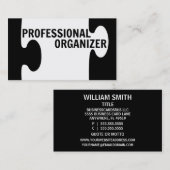 Professionele Organisator Puzzel Stuk Visitekaartj Visitekaartje (Voorkant / Achterkant)