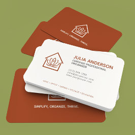 Professionele Organisator Terracotta Visitekaartje