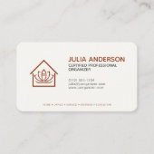 Professionele Organisator Terracotta Visitekaartje (Voorkant)