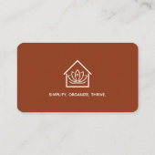Professionele Organisator Terracotta Visitekaartje (Achterkant)