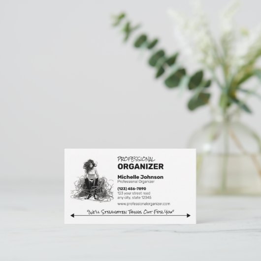 Professionele Organisator Visitekaartje (Staand voorkant)