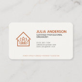 Professionele Organizer Donker Sinaasappel Visitekaartje (Voorkant)