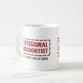 Professionele orthodontist koffiemok (Voorkant links)