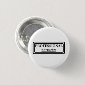 Professionele overdenker badge ronde button 3,2 cm (Voorkant /achterkant)