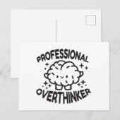 Professionele overdenker briefkaart (Voorkant / Achterkant)