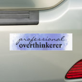 professionele overdenker bumpersticker (Op auto)
