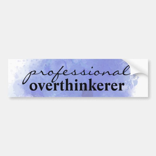 professionele overdenker bumpersticker (Voorkant)