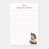 Professionele overdenker, elegant, Roze Gepersonal Post-it® Notes (Voorkant)