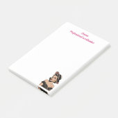 Professionele overdenker, elegant, Roze Gepersonal Post-it® Notes (Schuin)