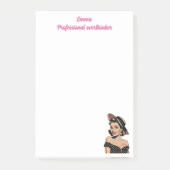 Professionele overdenker, elegant, Roze Gepersonal Post-it® Notes (Voorkant)