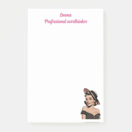 Professionele overdenker, elegant, Roze Gepersonal Post-it® Notes