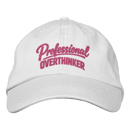 Professionele Overdenker Funny Humor Geborduurde Pet (Voorkant)