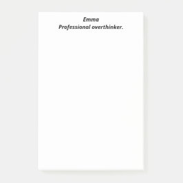 Professionele overdenker, grappig, geestig, op maa post-it® notes