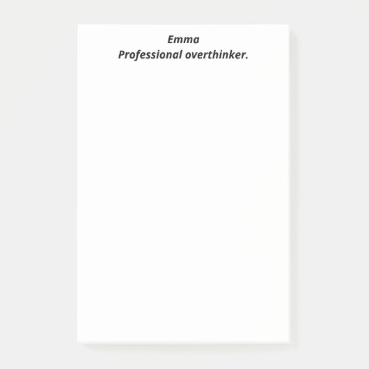 Professionele overdenker, grappig, geestig, op maa post-it® notes (Voorkant)