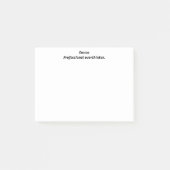 Professionele overdenker, grappig, geestig, op maa post-it® notes (Voorkant)