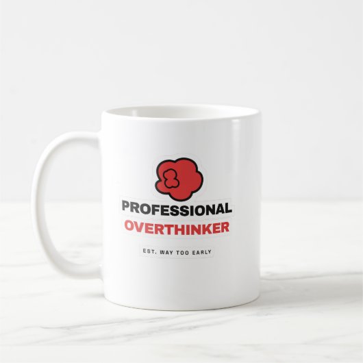 Professionele Overdenker Grappige Koffiemok (Links)