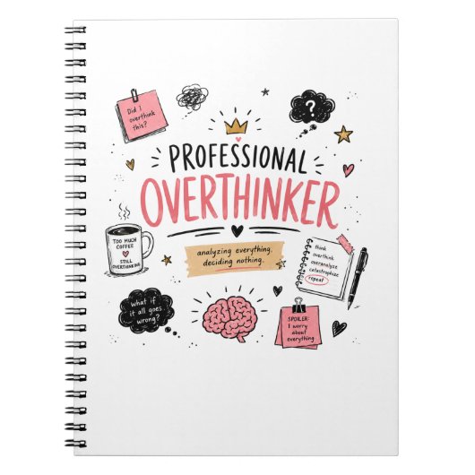 Professionele Overdenker – Grappige Notitieboek (Voorkant)