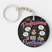 Professionele overdenker grappige quote zwart sleutelhanger (Voorkant)