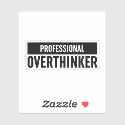 Professionele overdenker sticker (Vel)