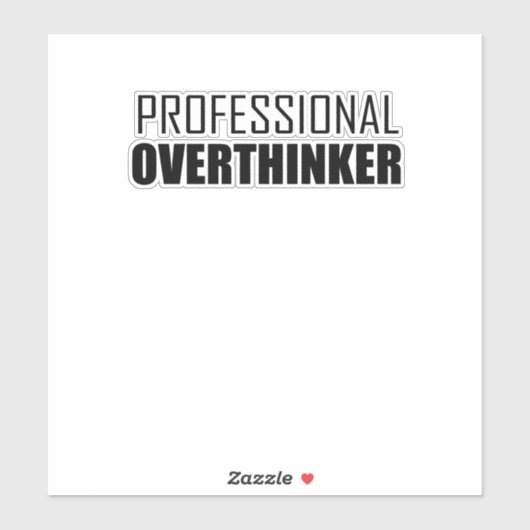 Professionele overdenker sticker (Vel)
