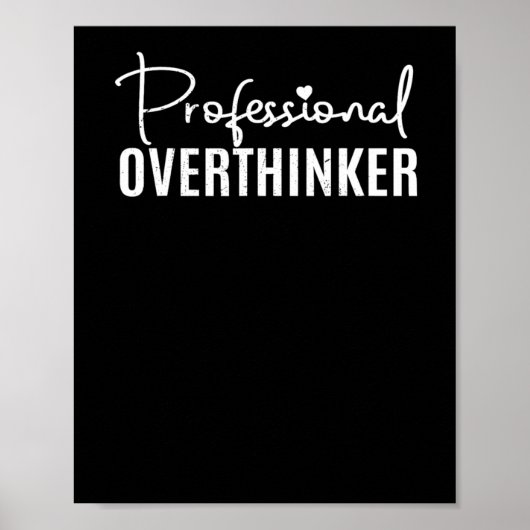 Professionele overdenker Sticker Poster (Voorkant)