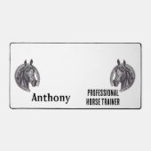 Professionele Paardentrainer Zwart Wit Schets Mare Bureaumat (Voorkant)