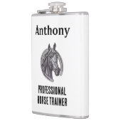 Professionele Paardentrainer Zwart Wit Schets Mare Heupfles (Links)