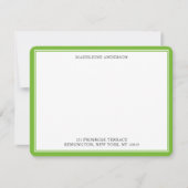 Professionele paarse, dubbele rand flatpanel notitiekaartje (Voorkant)