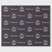 Professionele Paarse en Oranje aangepaste Logo Har Cadeaupapier (Vlak)