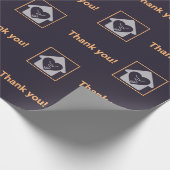 Professionele Paarse en Oranje aangepaste Logo Har Cadeaupapier (Hoek)