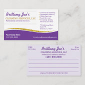 Professionele Paarse Gold Business Card-template Visitekaartje (Voorkant / Achterkant)