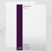 professionele paarsen briefpapier (Voorkant / Achterkant)