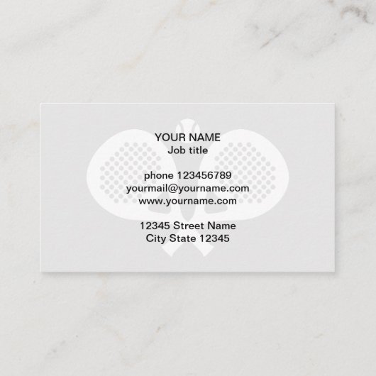 Professionele padel tennis visitekaartje sjabloon (Achterkant)