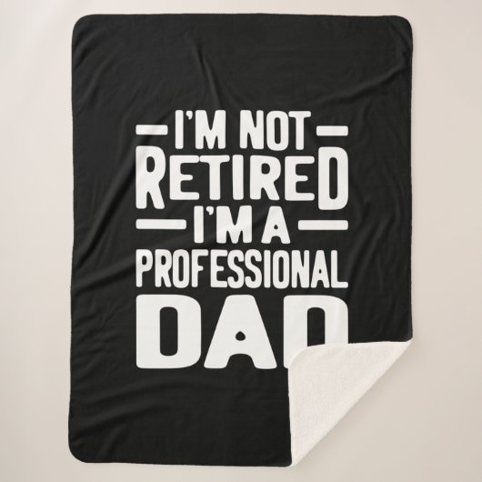 Professionele Pap Retirement Gift Sherpa Deken (Voorkant)