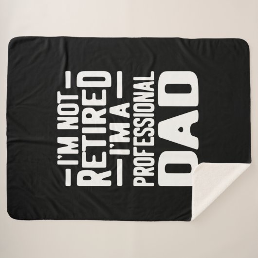 Professionele Pap Retirement Gift Sherpa Deken (Voorkant (horizontaal))