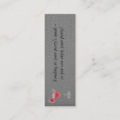 Professionele partijplanner op grijze alligator mini visitekaartje (Achterkant)