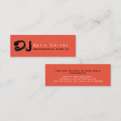 Professionele Party DJ Music Deejay Mini Visitekaartje (Voorkant / Achterkant)