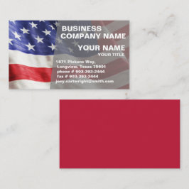 Professionele Patriottische Rood Wit Blauw USA Vla Visitekaartje