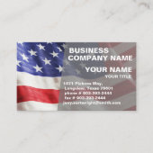 Professionele Patriottische Rood Wit Blauw USA Vla Visitekaartje (Voorkant)