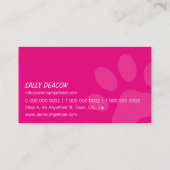 PROFESSIONELE PAW PRINTS dierenverzorging roze tur Visitekaartje (Achterkant)