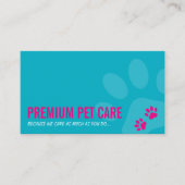PROFESSIONELE PAW PRINTS dierenverzorging roze tur Visitekaartje (Voorkant)