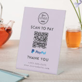 Professionele Paypal QR Code Scan naar Betalen Log Reclamebord Met Voetstuk (Insitu)