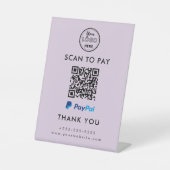 Professionele Paypal QR Code Scan naar Betalen Log Reclamebord Met Voetstuk (Voorkant)