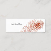 Professionele peacock Plumes Feather Educator Mini Visitekaartje (Achterkant)