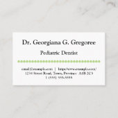 Professionele pediatrische tandheelkundige Visitek Visitekaartje (Voorkant)
