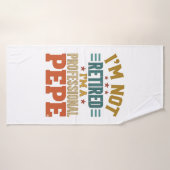 Professionele Pepe-pensionering Vintage typografie Badhanddoek (Badhanddoek)